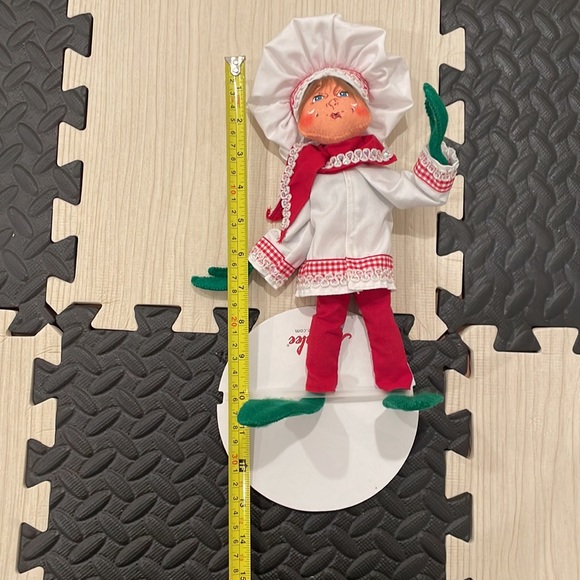 Annalee elf chef baker cook coat 2009 red Xmas decor NWT - Picture 6 of 7
